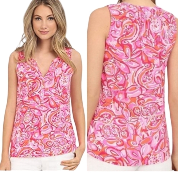 Lilly Pulitzer small Essie Top floral - Picture 3 of 11